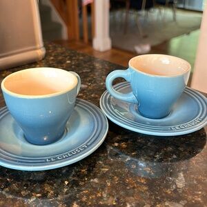 Le Creuset espresso cup and saucer set (2) - Marine
